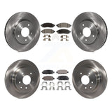 Front Rear Disc Brake Rotors And Ceramic Pads Kit For Nissan LEAF