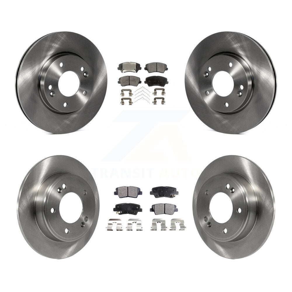 Front Rear Brake Rotor & Ceramic Pad Kit For Kia Forte Hyundai Elantra GT Forte5