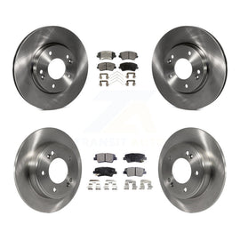 Front Rear Brake Rotor & Ceramic Pad Kit For Kia Forte Hyundai Elantra GT Forte5