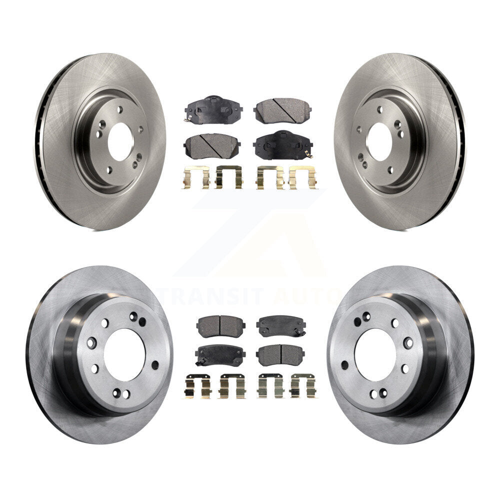 Front Rear Disc Brake Rotors And Ceramic Pads Kit For Hyundai Tucson