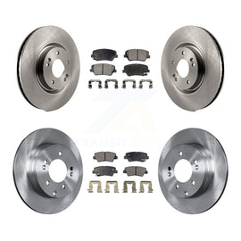 Front Rear Disc Brake Rotors And Ceramic Pads Kit For Hyundai Azera