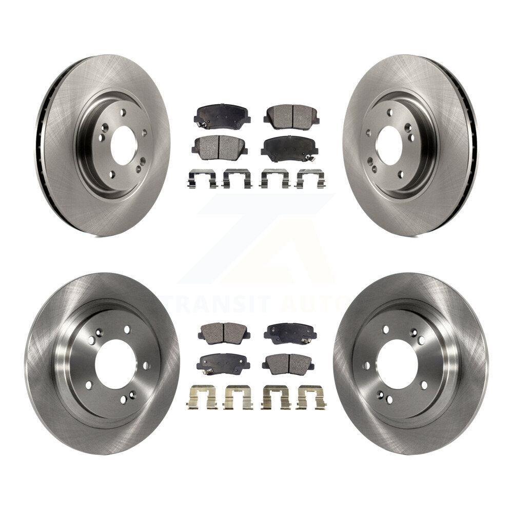 [Front+Rear] 2016-2017 Hyundai Azera Limited Premium OE Brake Rotors & Ceramic Pads Kit For Max Braking