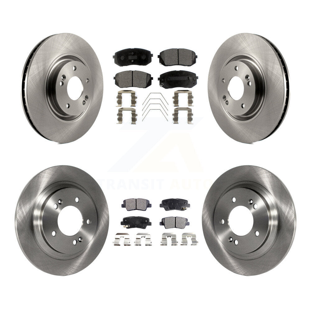 [Front+Rear] 2016 Hyundai Sonata GAS engine Premium OE Brake Rotors & Ceramic Pads Kit For Max Braking