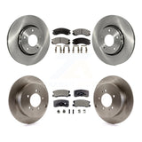 Front Rear Disc Brake Rotors And Ceramic Pads Kit For Mitsubishi Lancer