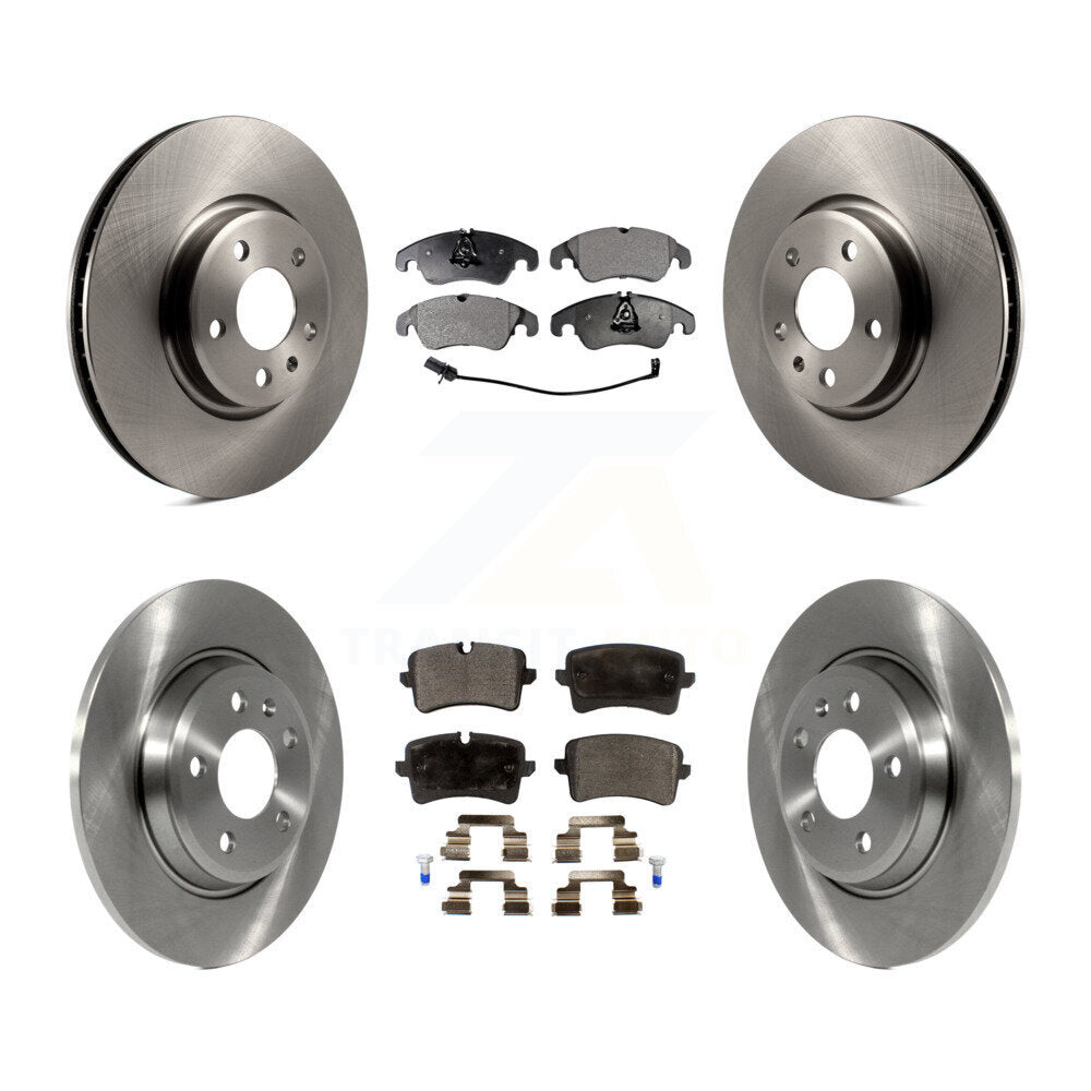 Front Rear Brake Rotors Ceramic Pad Kit For 13 Audi A6 With 320mm Diameter Rotor