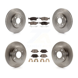 Front Rear Disc Brake Rotors And Ceramic Pads Kit For Fiat 500