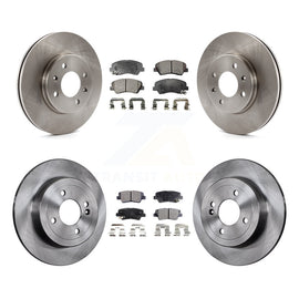 Front Rear Disc Brake Rotors And Ceramic Pads Kit For Hyundai Accent Kia Rio