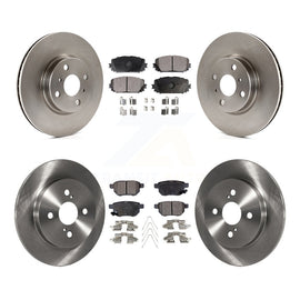 Front Rear Disc Brake Rotors And Ceramic Pads Kit For Toyota Yaris
