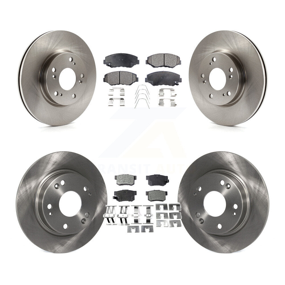 [Front+Rear] 2013 Acura ILX 2.0L Premium OE Brake Rotors & Ceramic Pads Kit For Max Braking