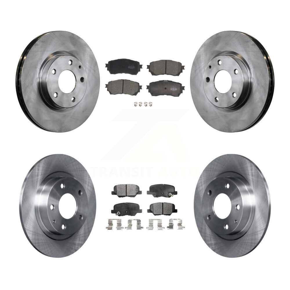 Front Rear Disc Brake Rotors And Ceramic Pads Kit For Mazda 6