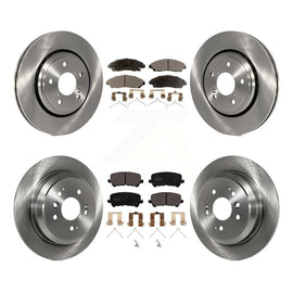 Front Rear Disc Brake Rotors And Ceramic Pads Kit For Honda Pilot Ridgeline