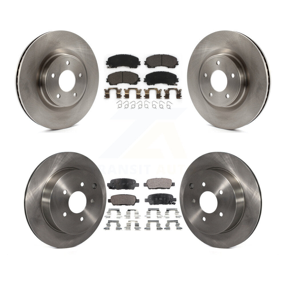 Front Rear Disc Brake Rotors And Ceramic Pads Kit For INFINITI Q50 Q60