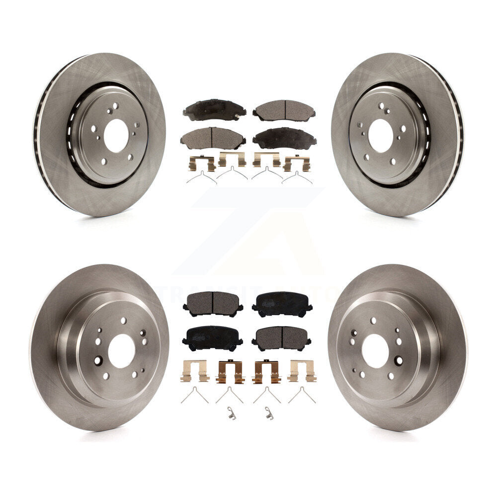 [Front+Rear] 2014-2016 Acura MDX Premium OE Brake Rotors & Ceramic Pads Kit For Max Braking