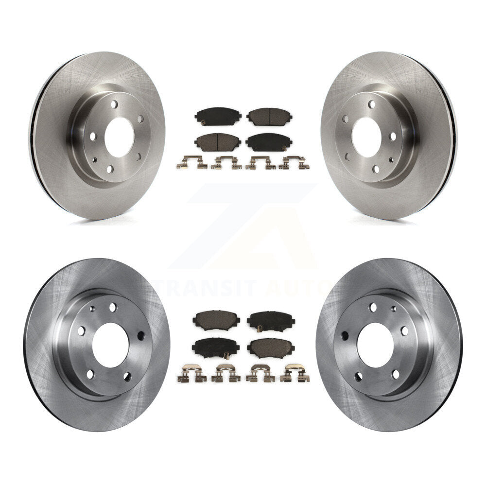 Front Rear Disc Brake Rotors And Ceramic Pads Kit For Mazda 3 Sport 2.5L