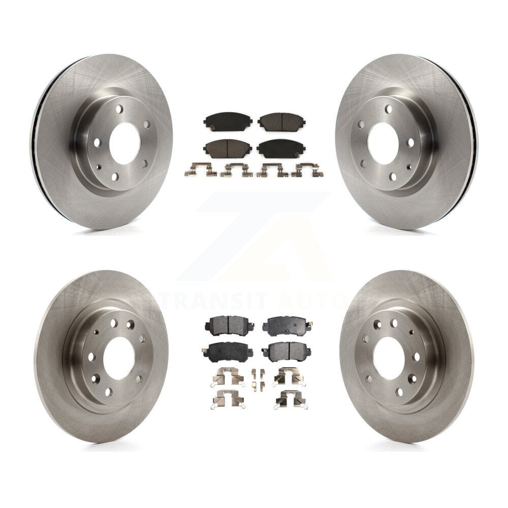 [Front+Rear] 2016-2018 Mazda CX-3 AWD Premium OE Brake Rotors & Ceramic Pads Kit For Max Braking