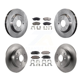Front Rear Disc Brake Rotors And Ceramic Pads Kit For Nissan Sentra