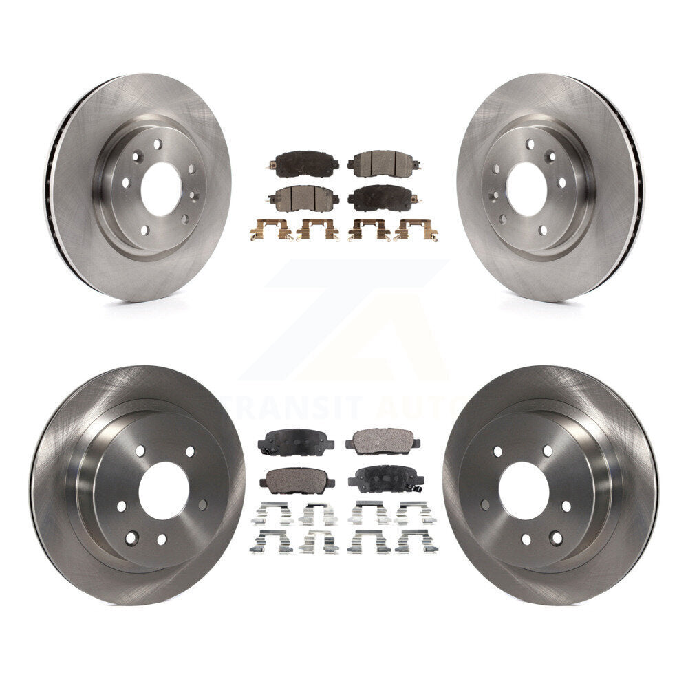 Front Rear Disc Brake Rotors And Ceramic Pads Kit For Nissan LEAF