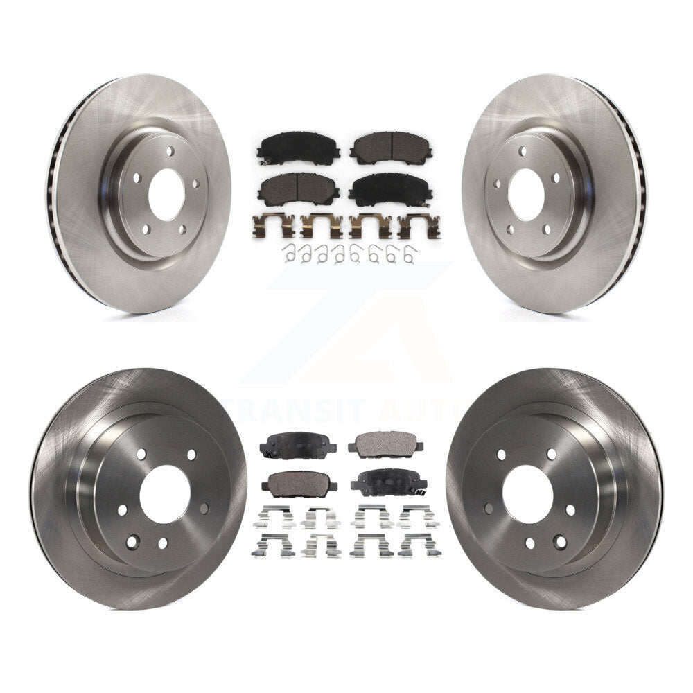 Front Rear Disc Brake Rotors And Ceramic Pads Kit For Nissan Rogue