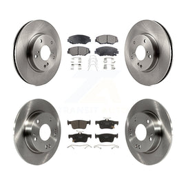 Front Rear Disc Brake Rotors And Ceramic Pads Kit For Honda Civic