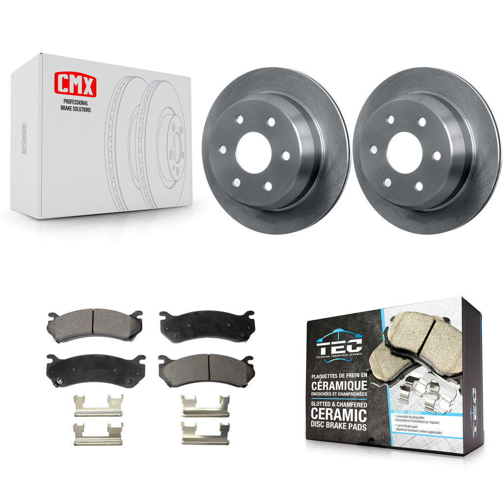 Rear Brake Rotors & Ceramic Pad Kit For Chevrolet Silverado 2500 HD Suburban GMC