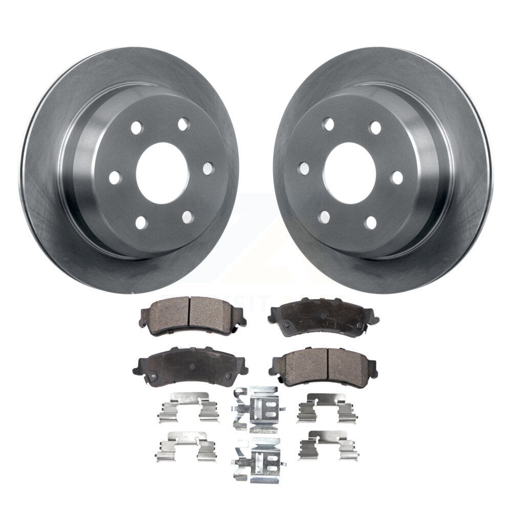 Rear Brake Rotor & Ceramic Pad Kit For Chevrolet Silverado 1500 GMC Sierra Tahoe