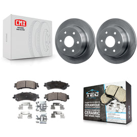 Rear Brake Rotor & Ceramic Pad Kit For Chevrolet Silverado 1500 GMC Sierra Tahoe
