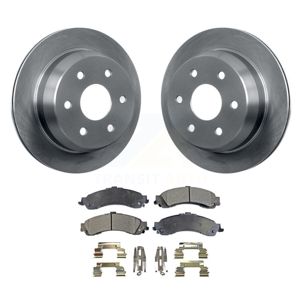 Rear Disc Brake Rotors And Ceramic Pads Kit For 2002 Chevrolet Suburban 1500 4WD