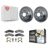 [Rear] 2002 Chevrolet Suburban 1500 4WD Premium OE Brake Rotors & Ceramic Pads Kit For Max Braking