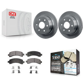 [Rear] 2002 Chevrolet Avalanche 1500 Suburban Premium OE Brake Rotors & Ceramic Pads Kit For Max Braking