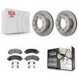 Rear Disc Brake Rotor Ceramic Pad Kit For Chevrolet Express 3500 2500 GMC Savana