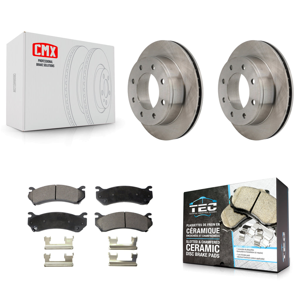 Rear Brake Rotor & Ceramic Pad Kit For Chevrolet Silverado 2500 HD GMC Sierra H2