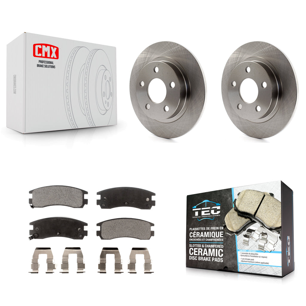 Rear Brake Rotors & Ceramic Pad Kit For Buick LeSabre Park Avenue Pontiac Aurora
