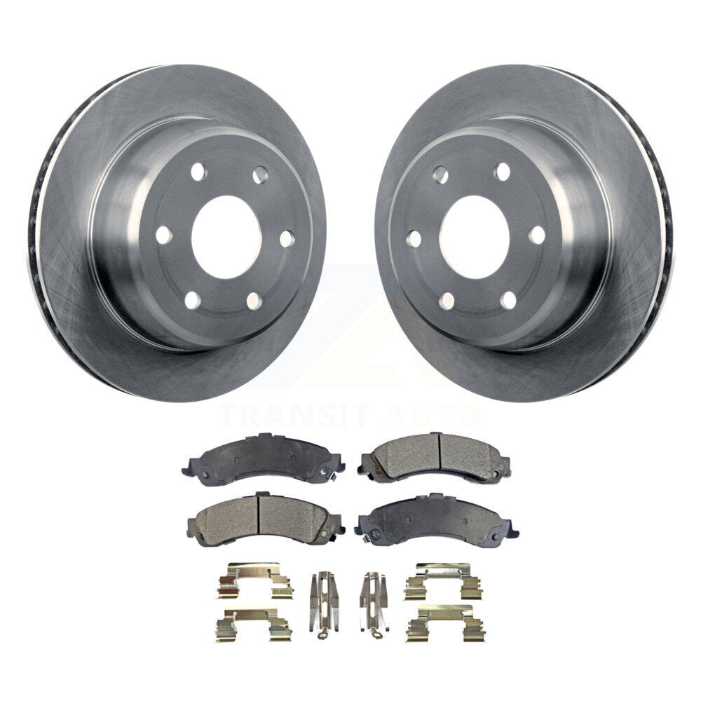 Rear Brake Rotor & Ceramic Pad Kit For Chevrolet Silverado 1500 GMC Tahoe Sierra