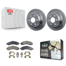 Rear Brake Rotor & Ceramic Pad Kit For Chevrolet Silverado 1500 GMC Tahoe Sierra