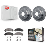 Rear Brake Rotors Ceramic Pad Kit For Chevrolet Tahoe GMC Suburban 1500 Yukon XL