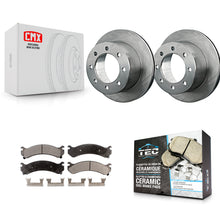 Load image into Gallery viewer, Rear Disc Brake Rotor Ceramic Pad Kit For Chevrolet Silverado 3500 HD GMC Sierra