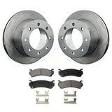 Rear Brake Rotor & Ceramic Pad Kit For GMC Sierra 3500 Classic With 12000 Lb GVW