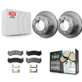 Rear Brake Rotor & Ceramic Pad Kit For GMC Sierra 3500 Classic With 12000 Lb GVW