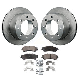 [Rear] 2001 GMC Sierra 3500 Chevrolet Silverado Premium OE Brake Rotors & Ceramic Pads Kit For Max Braking