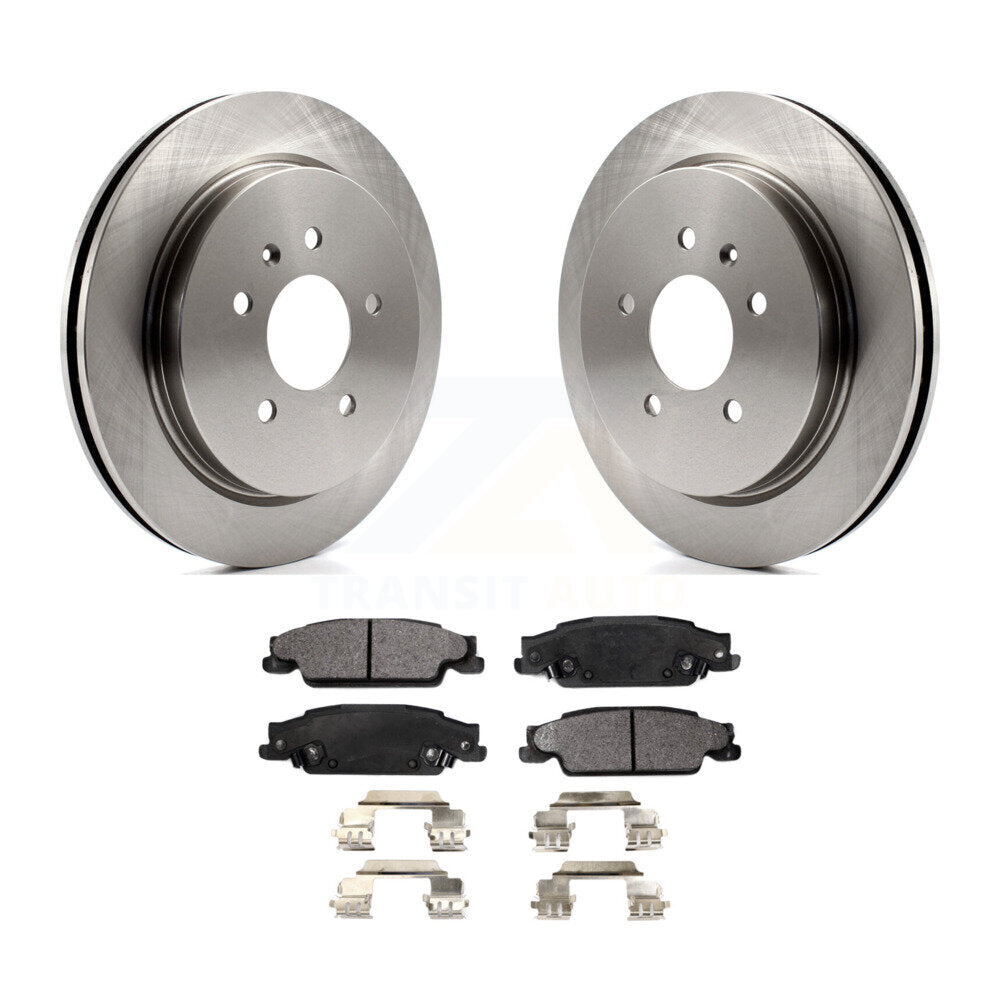 Rear Disc Brake Rotors And Ceramic Pads Kit For Cadillac CTS STS