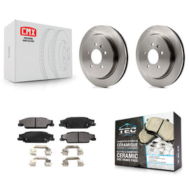 Rear Disc Brake Rotors And Ceramic Pads Kit For Cadillac CTS STS