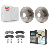 Rear Disc Brake Rotors And Ceramic Pad Kit For Chevrolet Express 2500 GMC Savana