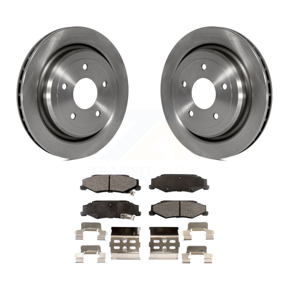 Rear Disc Brake Rotors And Ceramic Pads Kit For Chevrolet Corvette Cadillac XLR