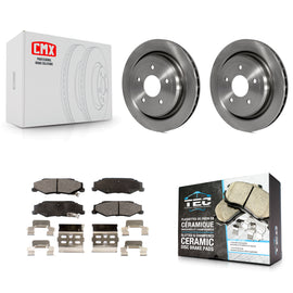 Rear Disc Brake Rotors And Ceramic Pads Kit For Chevrolet Corvette Cadillac XLR