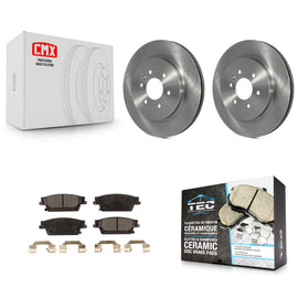 Rear Disc Brake Rotors And Ceramic Pads Kit For Cadillac SRX