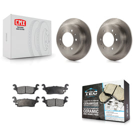 Rear Disc Brake Rotors And Ceramic Pads Kit For Hummer H3 H3T