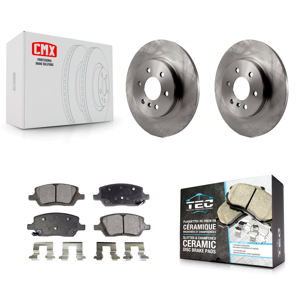Rear Brake Rotors & Ceramic Pad Kit For Chevrolet Uplander Buick Terraza Pontiac