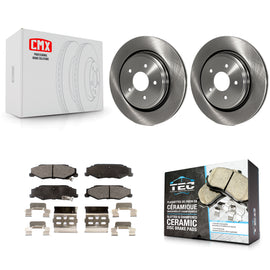 Rear Disc Brake Rotors And Ceramic Pads Kit For Chevrolet Corvette Cadillac XLR