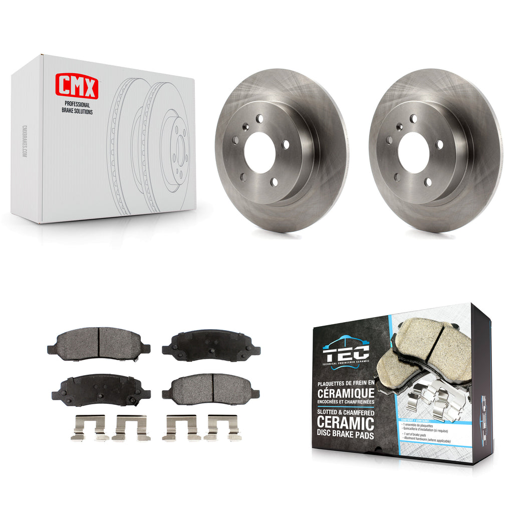 [Rear] 2006-2011 Buick Lucerne Cadillac DTS Premium OE Brake Rotors & Ceramic Pads Kit For Max Braking