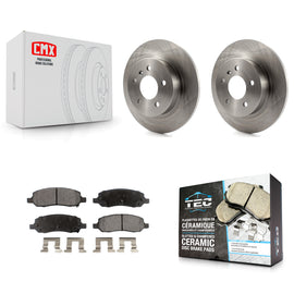[Rear] 2006-2011 Buick Lucerne Cadillac DTS Premium OE Brake Rotors & Ceramic Pads Kit For Max Braking